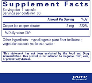 Copper (citrate) (60 capsules)