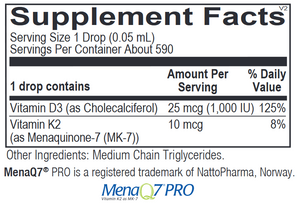 Liquid Vitamin D3 with K2 (1 fl oz)