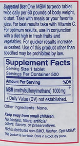 Methylsulfonylmethane (MSM) (500 tablets)