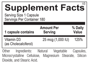 Vitamin D 1000 IU (180 capsules)