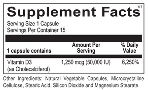 Vitamin D3 50,000 IU (15 capsules)