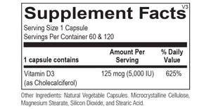 Vitamin D 5000 IU (120 capsules)